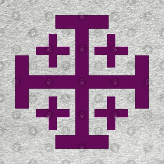 Jerusalem Cross (purple) by PabloDeChenez